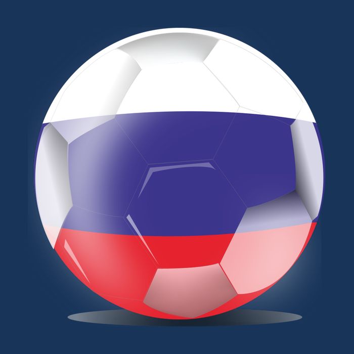 Soccer Ball Country Flag Russia Polo