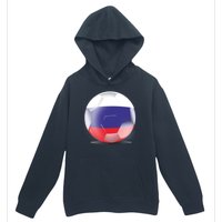 Soccer Ball Country Flag Russia Urban Pullover Hoodie