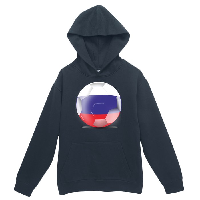 Soccer Ball Country Flag Russia Urban Pullover Hoodie