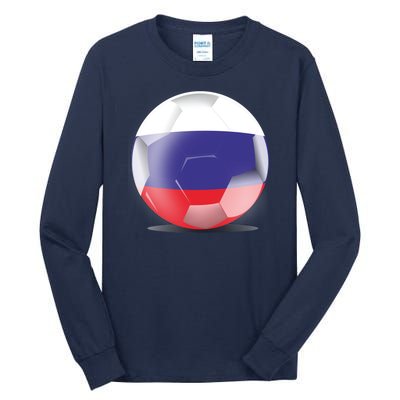 Soccer Ball Country Flag Russia Tall Long Sleeve T-Shirt