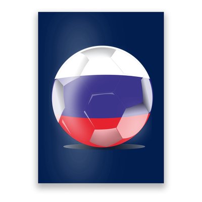Soccer Ball Country Flag Russia Poster