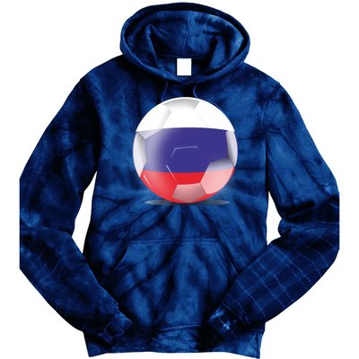 Soccer Ball Country Flag Russia Tie Dye Hoodie