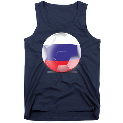 Soccer Ball Country Flag Russia Tank Top