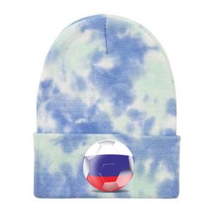 Soccer Ball Country Flag Russia Tie Dye 12in Knit Beanie