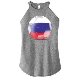 Soccer Ball Country Flag Russia Women’s Perfect Tri Rocker Tank