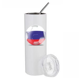 Soccer Ball Country Flag Russia Stainless Steel Tumbler