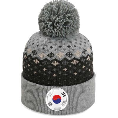 Soccer Ball Country Flag South Korea The Baniff Cuffed Pom Beanie