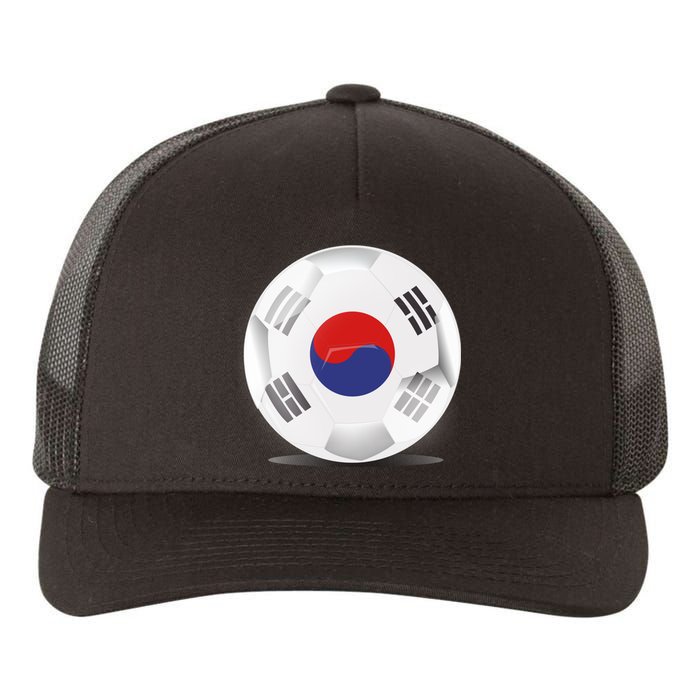 Soccer Ball Country Flag South Korea Yupoong Adult 5-Panel Trucker Hat