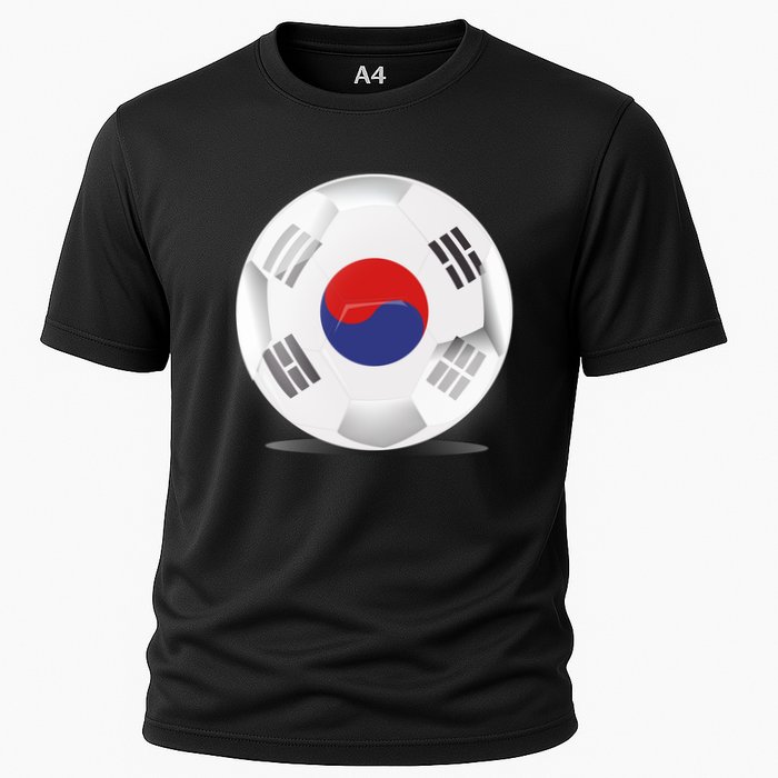 Soccer Ball Country Flag South Korea Cooling Performance Crew T-Shirt