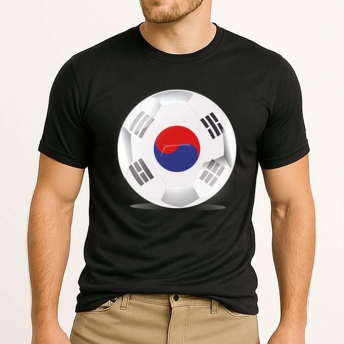 Soccer Ball Country Flag South Korea Cooling Performance Crew T-Shirt