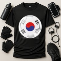 Soccer Ball Country Flag South Korea Cooling Performance Crew T-Shirt