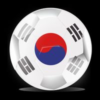 Soccer Ball Country Flag South Korea Cooling Performance Crew T-Shirt