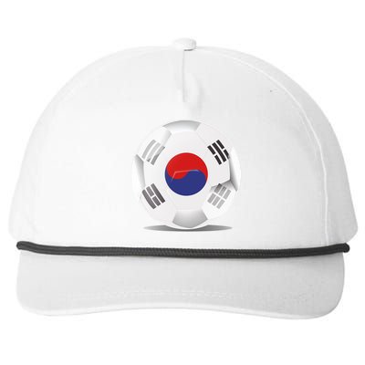 Soccer Ball Country Flag South Korea Snapback Five-Panel Rope Hat