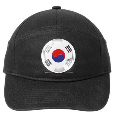 Soccer Ball Country Flag South Korea 7-Panel Snapback Hat