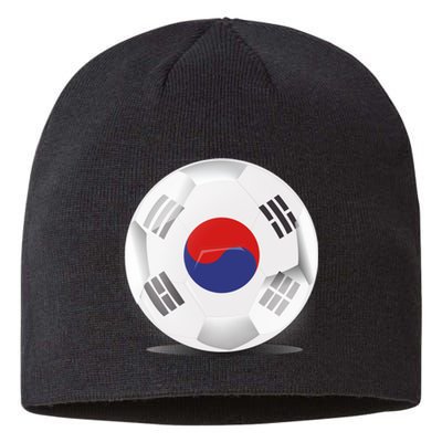 Soccer Ball Country Flag South Korea Sustainable Beanie