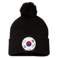 Soccer Ball Country Flag South Korea Pom Pom 12in Knit Beanie