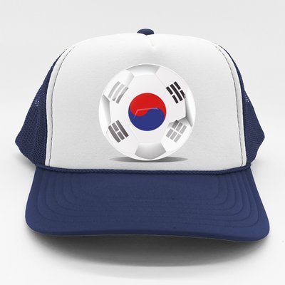 Soccer Ball Country Flag South Korea Trucker Hat