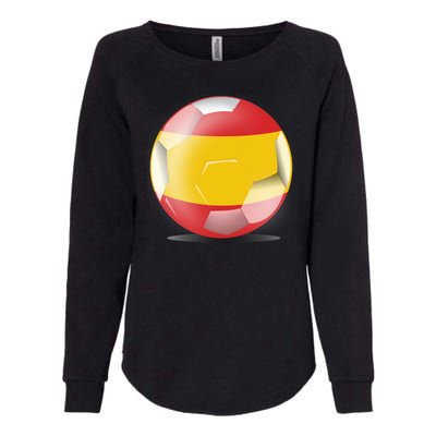 Soccer Ball Country Flag Spain Womens California Wash Sweatshirt