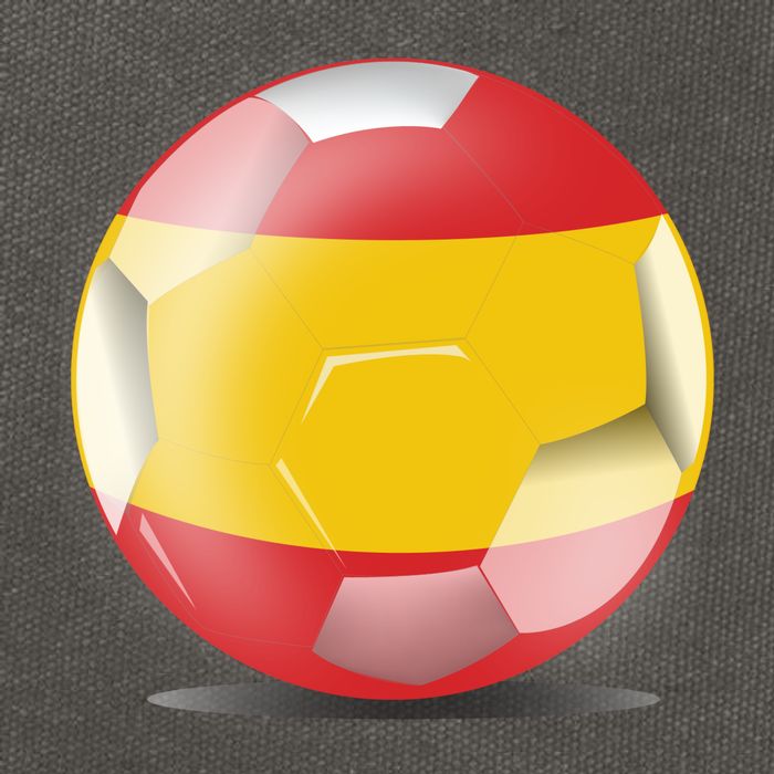 Soccer Ball Country Flag Spain Cotton Canvas Backpack