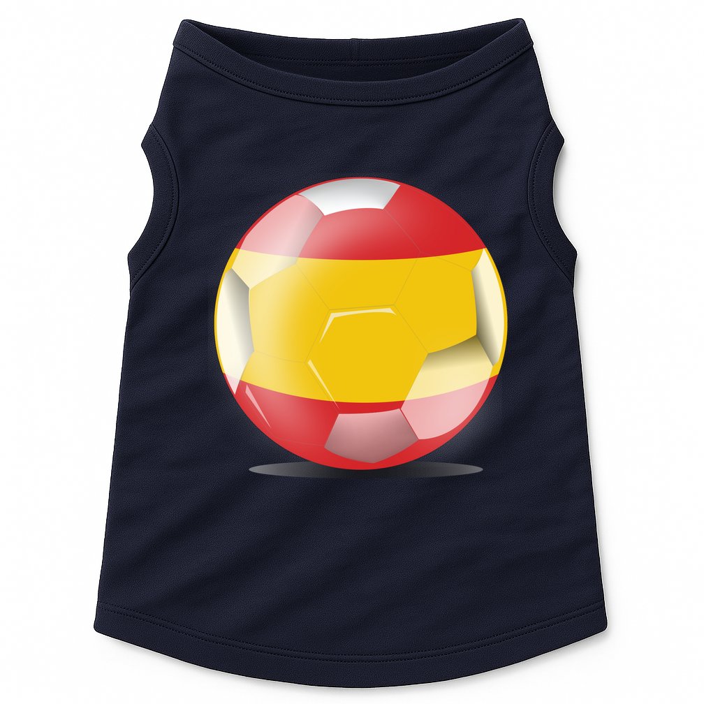 Soccer Ball Country Flag Spain Doggie Tank