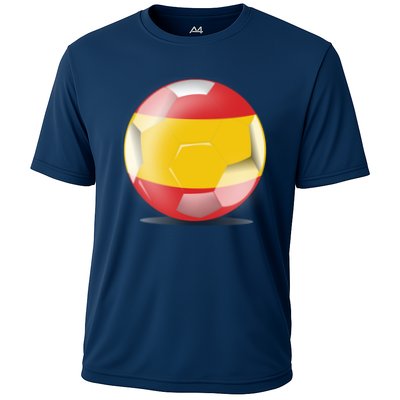 Soccer Ball Country Flag Spain Performance Shirt