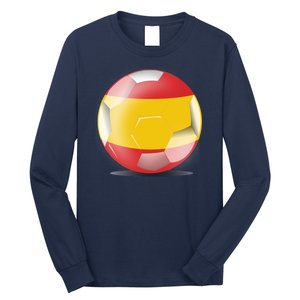 Soccer Ball Country Flag Spain Long Sleeve Shirt