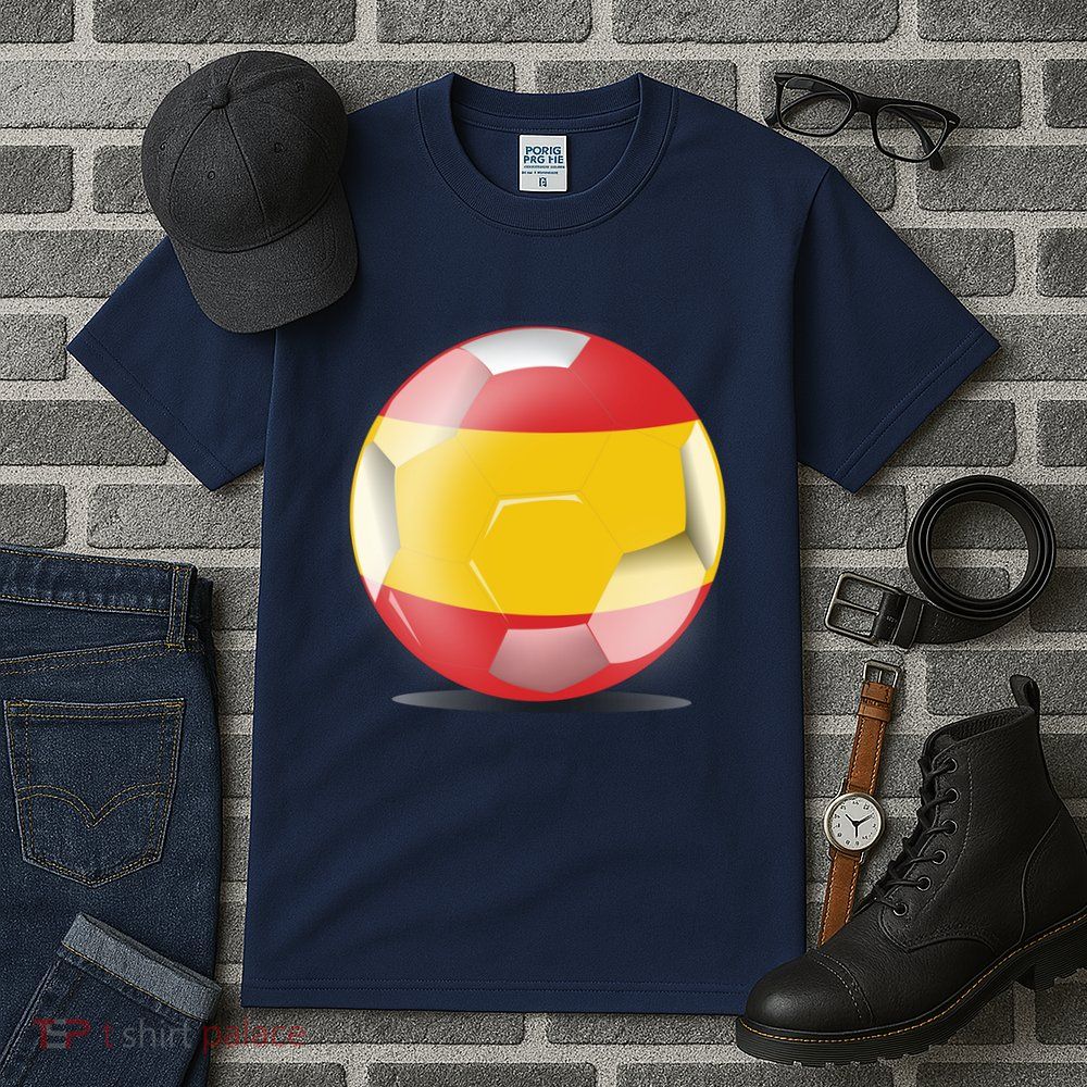 Soccer Ball Country Flag Spain Tall T-Shirt