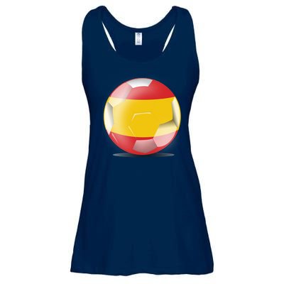 Soccer Ball Country Flag Spain Ladies Essential Flowy Tank