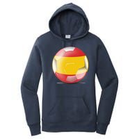 Soccer Ball Country Flag Spain Women's Pullover Hoodie