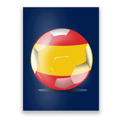 Soccer Ball Country Flag Spain Poster