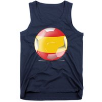 Soccer Ball Country Flag Spain Tank Top