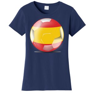 Soccer Ball Country Flag Spain Women's T-Shirt