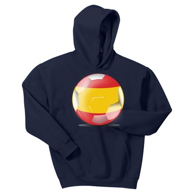 Soccer Ball Country Flag Spain Kids Hoodie