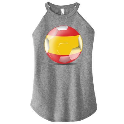 Soccer Ball Country Flag Spain Women's Perfect Tri Rocker Tank