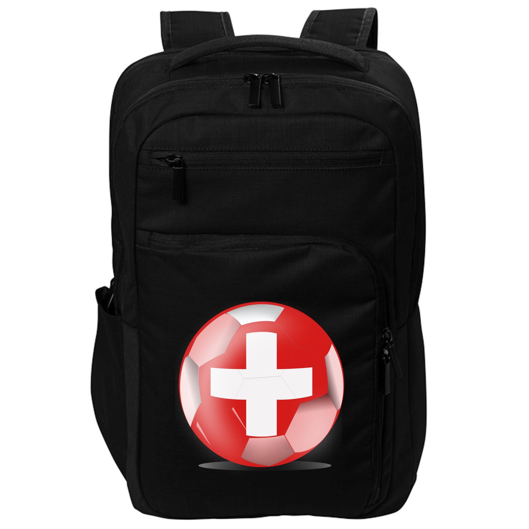 Soccer Ball Country Flag Switzerland Impact Tech Backpack