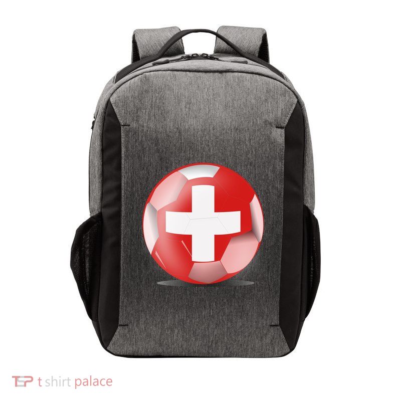Soccer Ball Country Flag Switzerland Vector Backpack