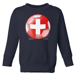 Soccer Ball Country Flag Switzerland Toddler Sweatshirt