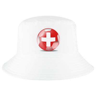 Soccer Ball Country Flag Switzerland Cool Comfort Performance Bucket Hat