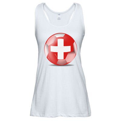 Soccer Ball Country Flag Switzerland Ladies Essential Flowy Tank