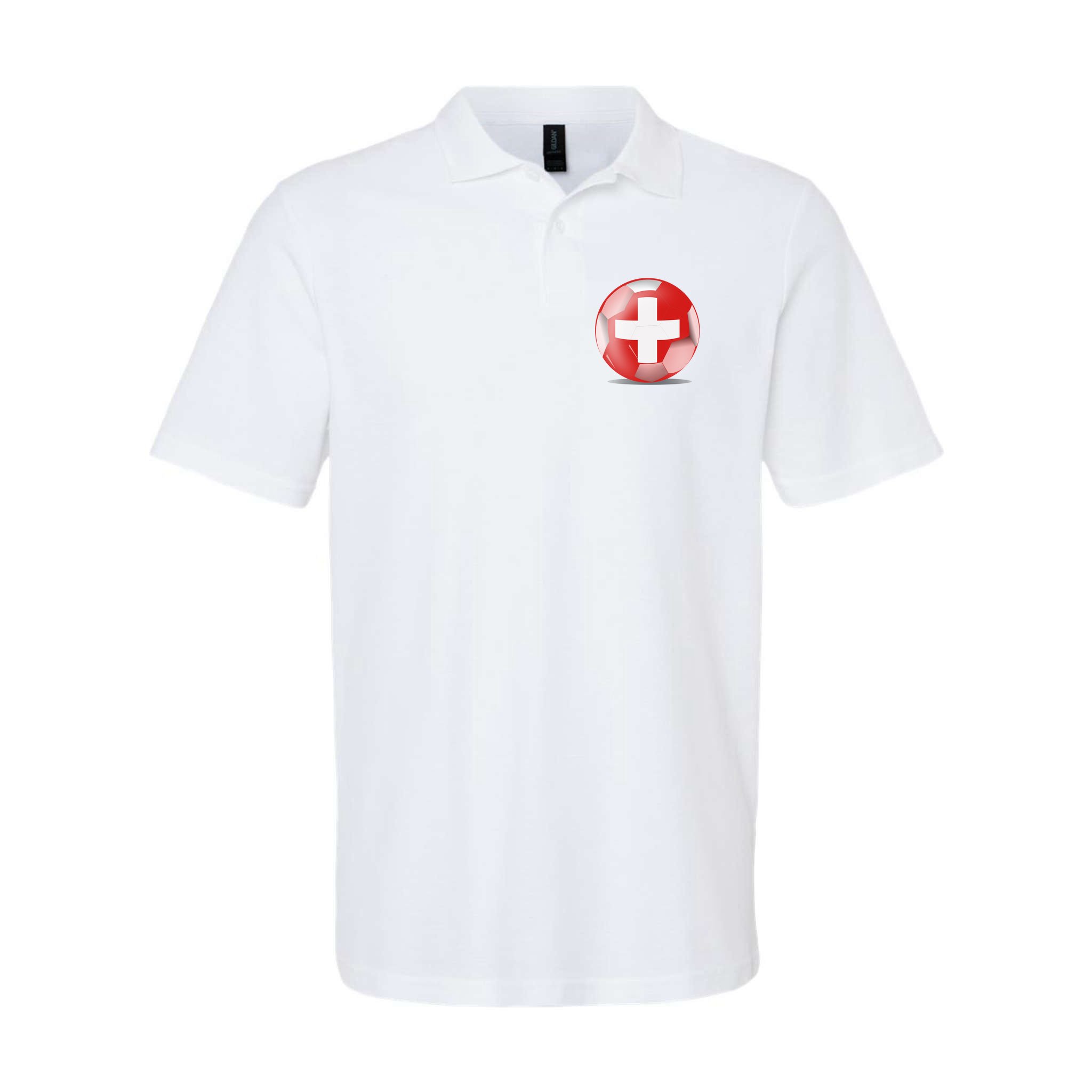 Soccer Ball Country Flag Switzerland Polo