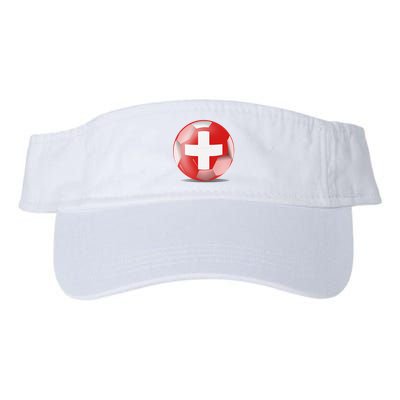 Soccer Ball Country Flag Switzerland Visor
