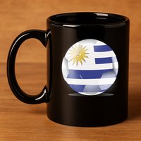 Soccer Ball Country Flag Uruguay 11oz C Handle Ceramic Mug
