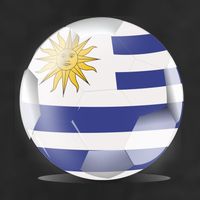 Soccer Ball Country Flag Uruguay 11oz C Handle Ceramic Mug