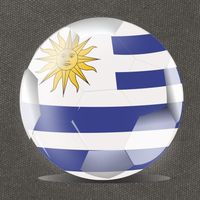 Soccer Ball Country Flag Uruguay Cotton Canvas Backpack