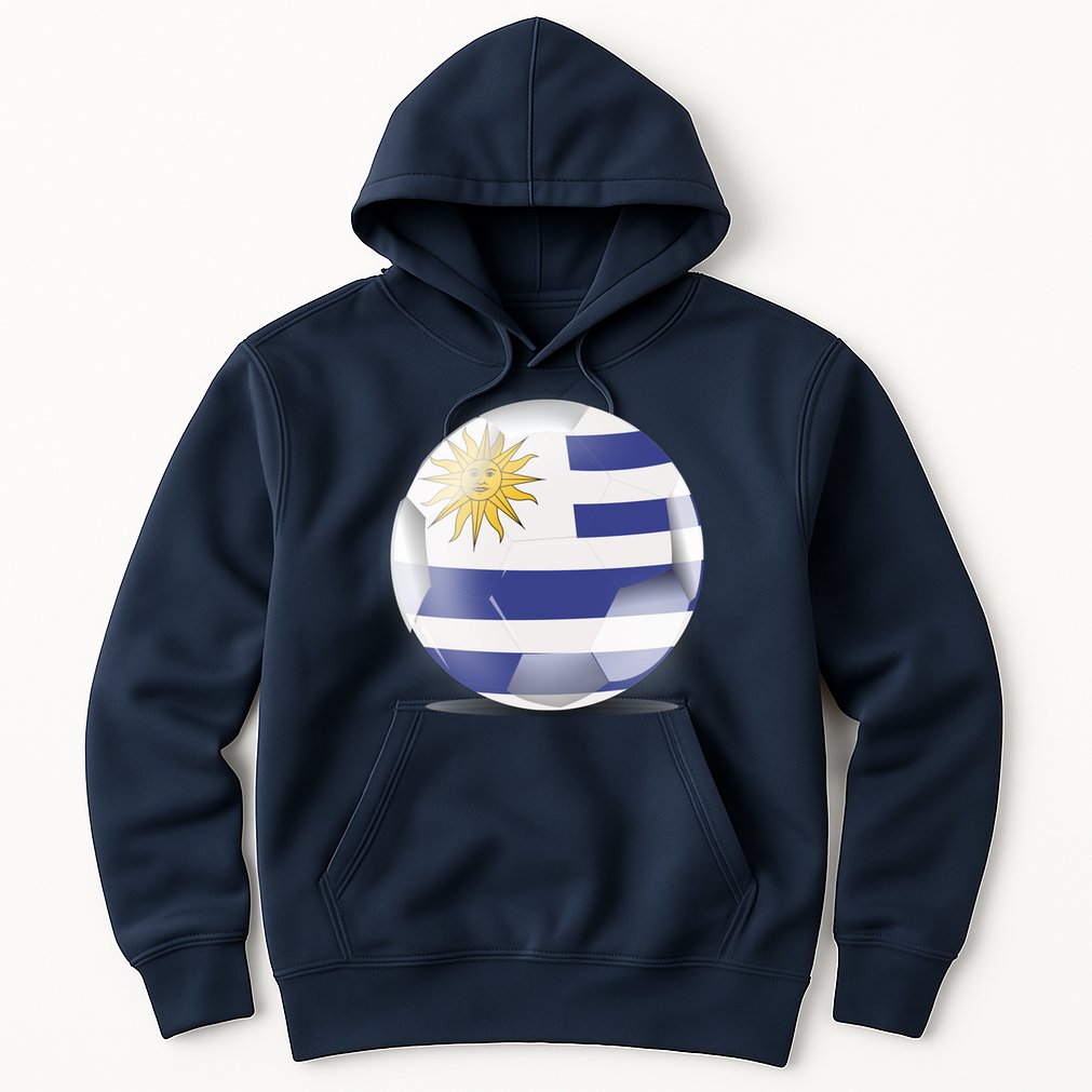 Soccer Ball Country Flag Uruguay Hoodie