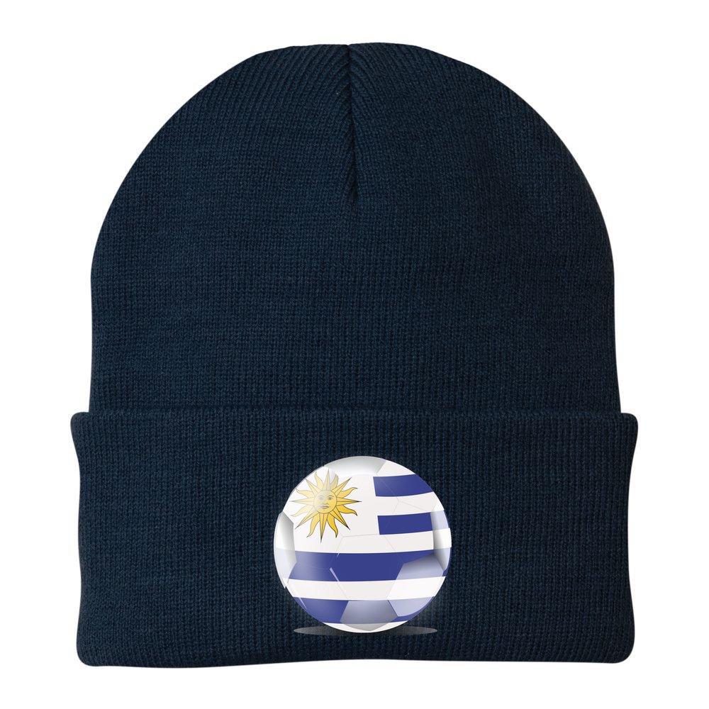 Soccer Ball Country Flag Uruguay Beanie