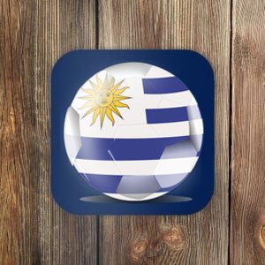 Soccer Ball Country Flag Uruguay Coaster