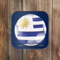 Soccer Ball Country Flag Uruguay Coaster