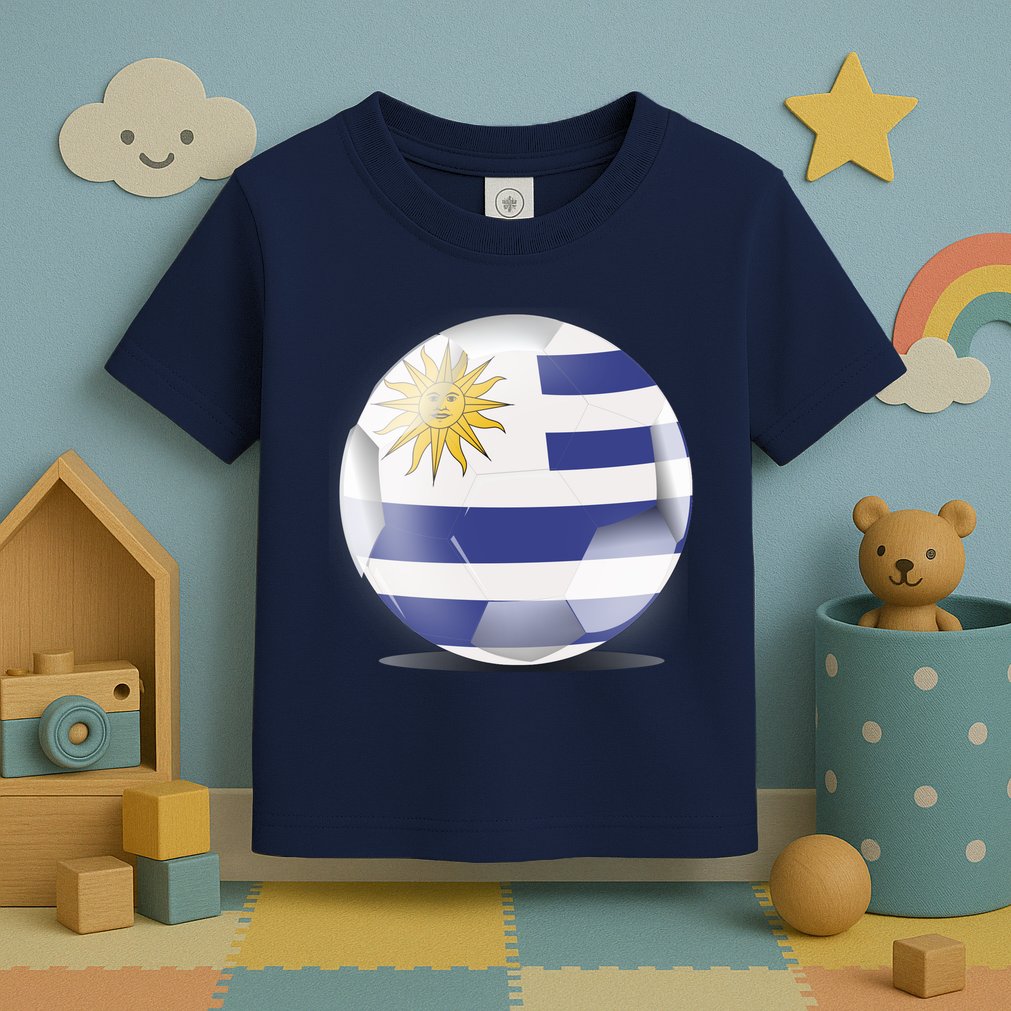 Soccer Ball Country Flag Uruguay Toddler T-Shirt