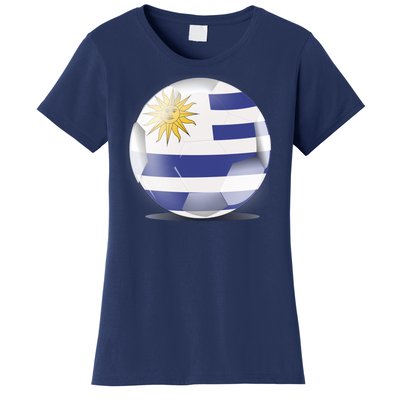 Soccer Ball Country Flag Uruguay Women's T-Shirt